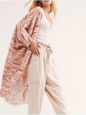 Free People Mermaid  Eyelash Cocoon Cardigan Sweater One Size~